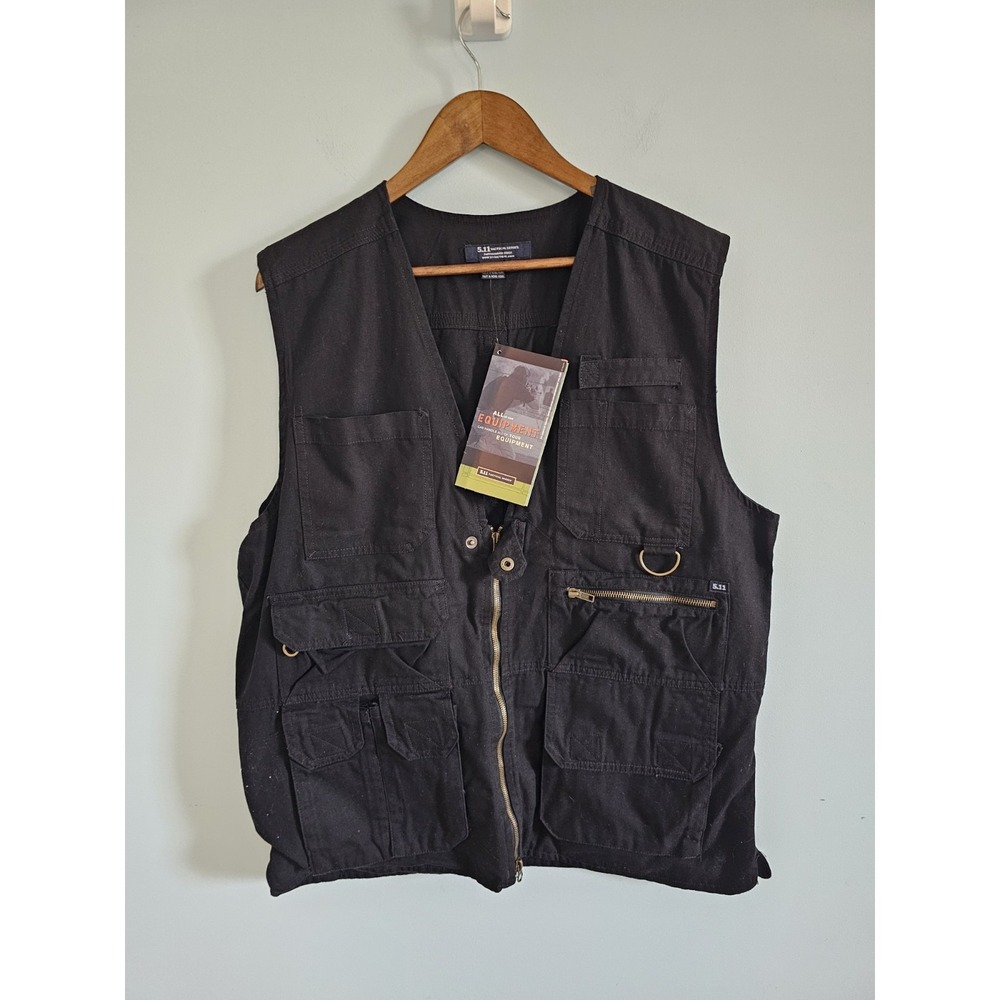 5.11 Tactical Vest – Black – Size Large – Hunting Fishing Combat NEW with Tags